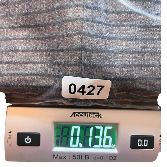 Banana Republic 1/4 Zip Merino Wool Pullover Sweater Mens Large Grey Stripe - Picture 9 of 10